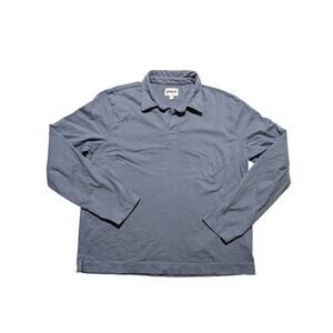 PACT Mens collared Cotton Shirt, size XL, Dusty Blue